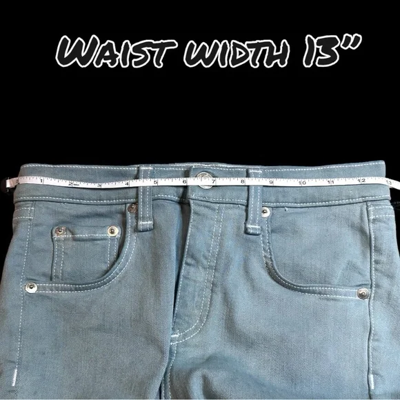 Originally NWT Aged White Flare Crop Jeans now in Sage. Size 26 - Picture 6 of 12